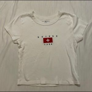 brandy Melville Swiss baby tee